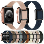 Dây đồng hồ khóa vuông nam châm màu đen cho Apple Watch Series, 7 45mm / 6&SE&5&4 44mm / 3&2&1 42mm, 7 41mm / 6&SE&5&4 40mm / 3&2&1 38mm