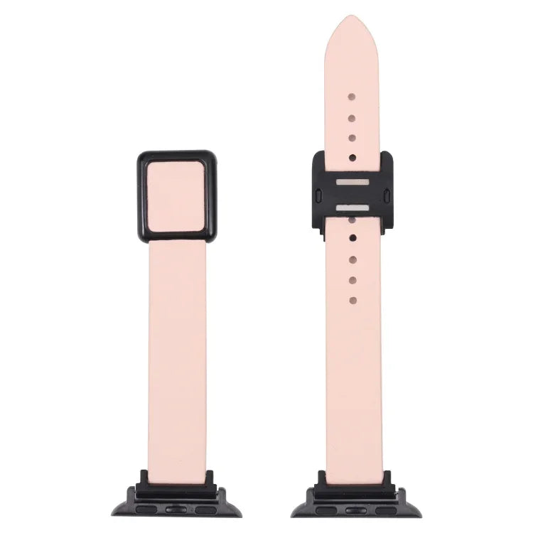 Dây đồng hồ khóa vuông nam châm màu đen cho Apple Watch Series, 7 45mm / 6&SE&5&4 44mm / 3&2&1 42mm, 7 41mm / 6&SE&5&4 40mm / 3&2&1 38mm