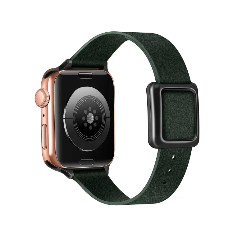 Dây đồng hồ khóa vuông nam châm màu đen cho Apple Watch Series, 7 45mm / 6&SE&5&4 44mm / 3&2&1 42mm, 7 41mm / 6&SE&5&4 40mm / 3&2&1 38mm