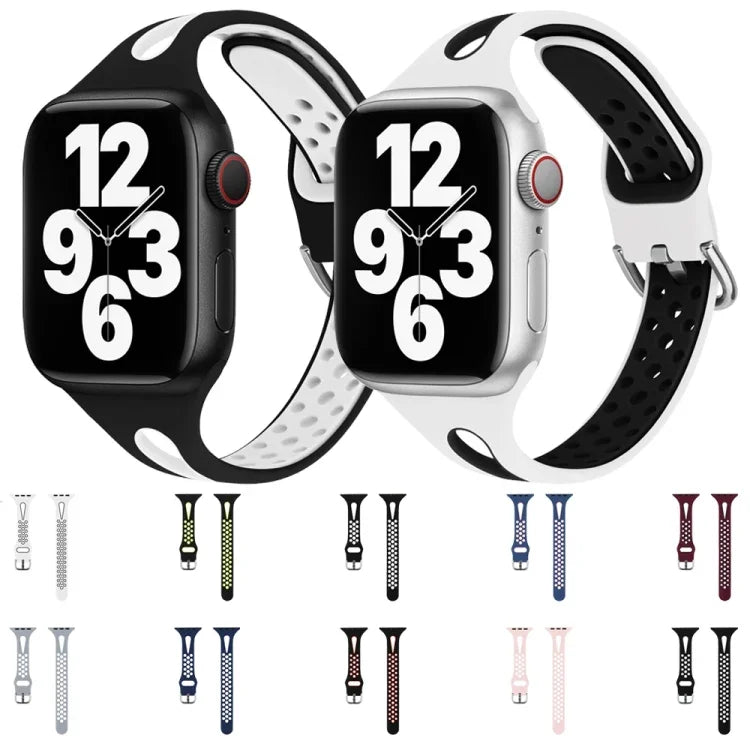 Dây đồng hồ silicone giọt nước cho Apple Watch Series, 7 41mm / 6&SE&5&4 40mm / 3&2&1 38mm, 7 45mm / 6&SE&5&4 44mm / 3&2&1 42mm