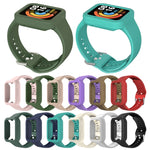 Solid Color Silicone Integrated Watch Band, For Xiaomi Redmi Watch / Watch Lite, For Xiaomi Redmi Watch 2 / Watch 2 Lite