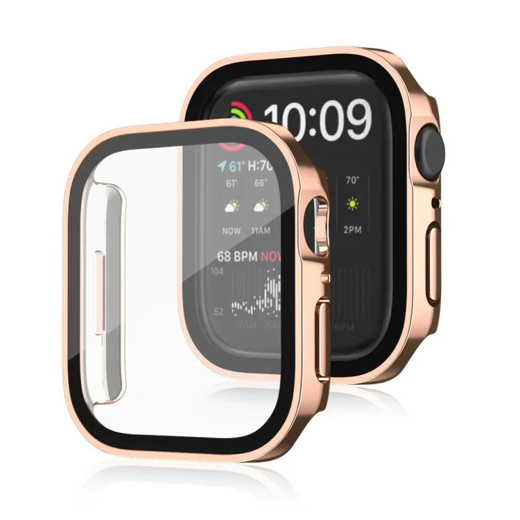 Ốp bảo vệ chống nước 2 trong 1 khung PC + kính cường lực, cho Apple Watch Series 9 / 8 / 7 45mm, cho Apple Watch Series 9 / 8 / 7 41mm, cho Apple Watch Series 6 / 5 / 4 / SE 44mm, cho Apple Watch Series 6 / 5 / 4 / SE 40mm