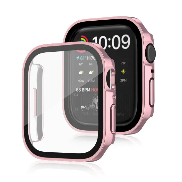 Ốp bảo vệ chống nước 2 trong 1 khung PC + kính cường lực, cho Apple Watch Series 9 / 8 / 7 45mm, cho Apple Watch Series 9 / 8 / 7 41mm, cho Apple Watch Series 6 / 5 / 4 / SE 44mm, cho Apple Watch Series 6 / 5 / 4 / SE 40mm