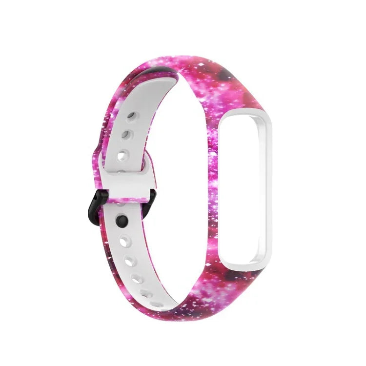SM-R220 Dây đồng hồ silicone in họa tiết, Dành cho Samsung Galaxy Fit 2