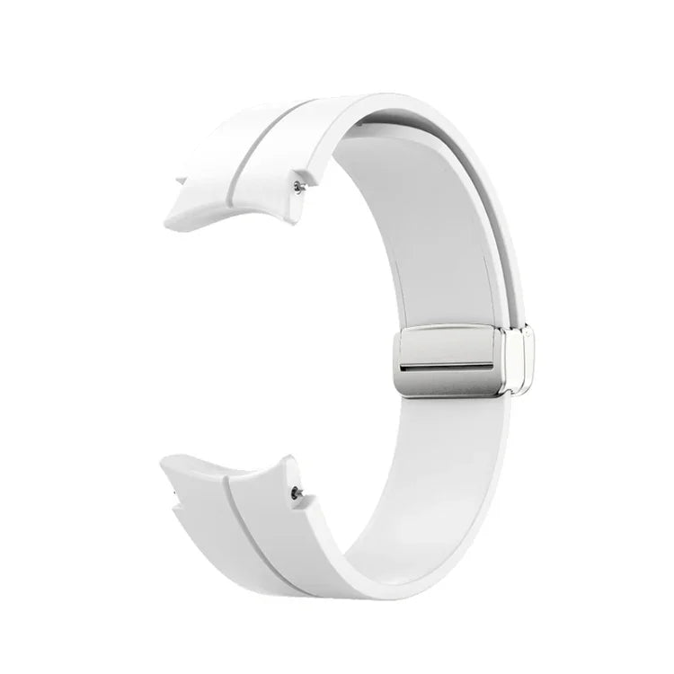 Dây đồng hồ silicone khóa bạc gập, Dành cho Samsung Galaxy Watch5 40&44mm / Pro 45mm