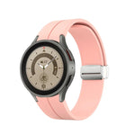 Dây đồng hồ silicone khóa bạc gập, Dành cho Samsung Galaxy Watch5 40&44mm / Pro 45mm