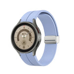 Dây đồng hồ silicone khóa bạc gập, Dành cho Samsung Galaxy Watch5 40&44mm / Pro 45mm