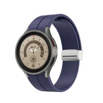 Dây đồng hồ silicone khóa bạc gập, Dành cho Samsung Galaxy Watch5 40&44mm / Pro 45mm