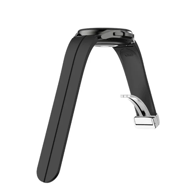 Dây đồng hồ silicone khóa bạc gập, Dành cho Samsung Galaxy Watch5 40&44mm / Pro 45mm