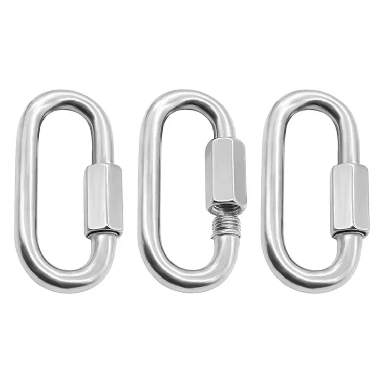 Khóa vòng kết nối nhanh bằng thép không gỉ 304, 5 cái 3.5mm, 5 cái 4mm, 3 cái 5mm, 3 cái 6mm, 2 cái 7mm, 2 cái 8mm, 9mm, 10mm