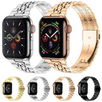 Dây đồng hồ thép không gỉ siêu mỏng 7 hạt cho Apple Watch Series, 7 45mm / 6&SE&5&4 44mm / 3&2&1 42mm, 7 41mm / 6&SE&5&4 40mm / 3&2&1 38mm