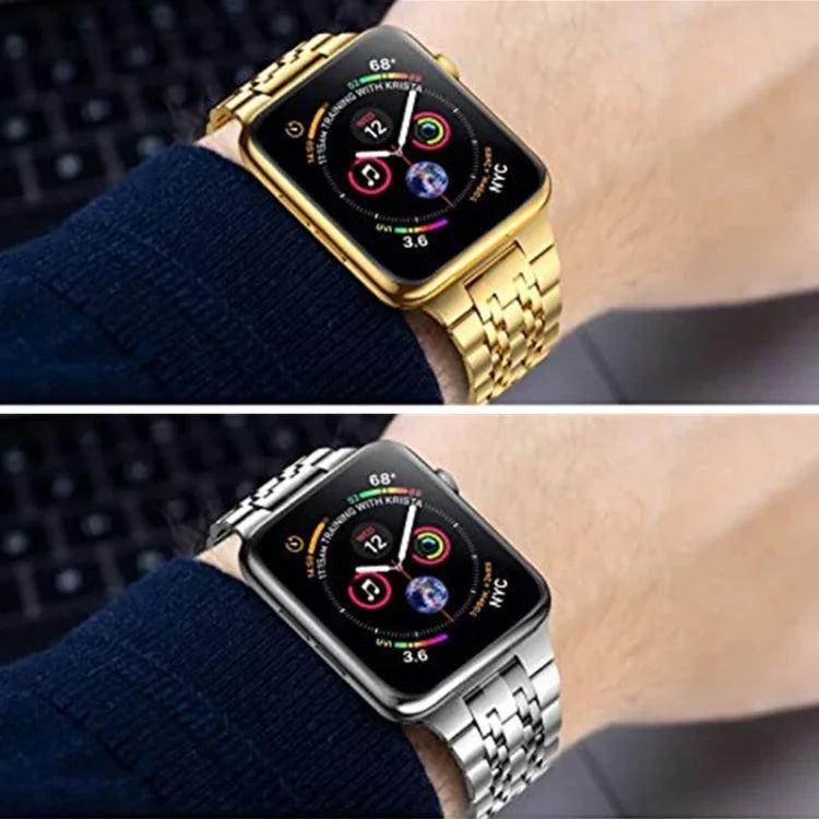 Dây đồng hồ thép không gỉ siêu mỏng 7 hạt cho Apple Watch Series, 7 45mm / 6&SE&5&4 44mm / 3&2&1 42mm, 7 41mm / 6&SE&5&4 40mm / 3&2&1 38mm