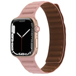 Dây đồng hồ da mảnh hai màu vòng nam châm cho Apple Watch Series, 7 45mm / 6&SE&5&4 44mm / 3&2&1 42mm, 7 41mm / 6&SE&5&4 40mm / 3&2&1 38mm