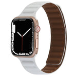 Dây đồng hồ da mảnh hai màu vòng nam châm cho Apple Watch Series, 7 45mm / 6&SE&5&4 44mm / 3&2&1 42mm, 7 41mm / 6&SE&5&4 40mm / 3&2&1 38mm