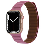 Dây đồng hồ da mảnh hai màu vòng nam châm cho Apple Watch Series, 7 45mm / 6&SE&5&4 44mm / 3&2&1 42mm, 7 41mm / 6&SE&5&4 40mm / 3&2&1 38mm
