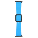 Dây đồng hồ silicone khóa vuông đen cho Apple Watch Series, 7 45mm / 6&SE&5&4 44mm / 3&2&1 42mm, 7 41mm / 6&SE&5&4 40mm / 3&2&1 38mm