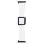 Dây đồng hồ silicone khóa vuông đen cho Apple Watch Series, 7 45mm / 6&SE&5&4 44mm / 3&2&1 42mm, 7 41mm / 6&SE&5&4 40mm / 3&2&1 38mm