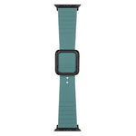 Dây đồng hồ silicone khóa vuông đen cho Apple Watch Series, 7 45mm / 6&SE&5&4 44mm / 3&2&1 42mm, 7 41mm / 6&SE&5&4 40mm / 3&2&1 38mm
