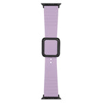 Dây đồng hồ silicone khóa vuông đen cho Apple Watch Series, 7 45mm / 6&SE&5&4 44mm / 3&2&1 42mm, 7 41mm / 6&SE&5&4 40mm / 3&2&1 38mm