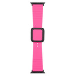Dây đồng hồ silicone khóa vuông đen cho Apple Watch Series, 7 45mm / 6&SE&5&4 44mm / 3&2&1 42mm, 7 41mm / 6&SE&5&4 40mm / 3&2&1 38mm