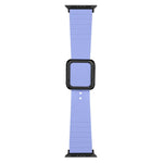 Dây đồng hồ silicone khóa vuông đen cho Apple Watch Series, 7 45mm / 6&SE&5&4 44mm / 3&2&1 42mm, 7 41mm / 6&SE&5&4 40mm / 3&2&1 38mm