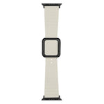 Dây đồng hồ silicone khóa vuông đen cho Apple Watch Series, 7 45mm / 6&SE&5&4 44mm / 3&2&1 42mm, 7 41mm / 6&SE&5&4 40mm / 3&2&1 38mm