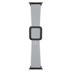 Dây đồng hồ silicone khóa vuông đen cho Apple Watch Series, 7 45mm / 6&SE&5&4 44mm / 3&2&1 42mm, 7 41mm / 6&SE&5&4 40mm / 3&2&1 38mm