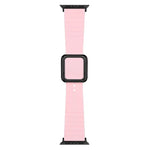 Dây đồng hồ silicone khóa vuông đen cho Apple Watch Series, 7 45mm / 6&SE&5&4 44mm / 3&2&1 42mm, 7 41mm / 6&SE&5&4 40mm / 3&2&1 38mm