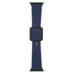 Dây đồng hồ silicone khóa vuông đen cho Apple Watch Series, 7 45mm / 6&SE&5&4 44mm / 3&2&1 42mm, 7 41mm / 6&SE&5&4 40mm / 3&2&1 38mm