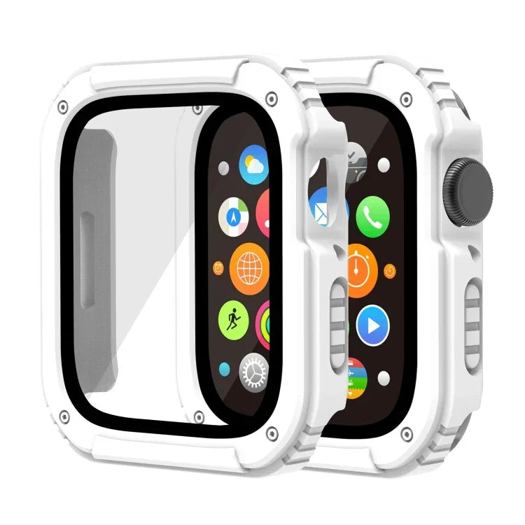 Ốp bảo vệ màn hình 2 trong 1 kính cường lực, cho Apple Watch Series 9 / 8 / 7 45mm, cho Apple Watch Series 9 / 8 / 7 41mm, cho Apple Watch Series 6 / 5 / 4 / SE 44mm, cho Apple Watch Series 6 / 5 / 4 / SE 40mm, cho Apple Watch Series 3 & 2 & 1 42...