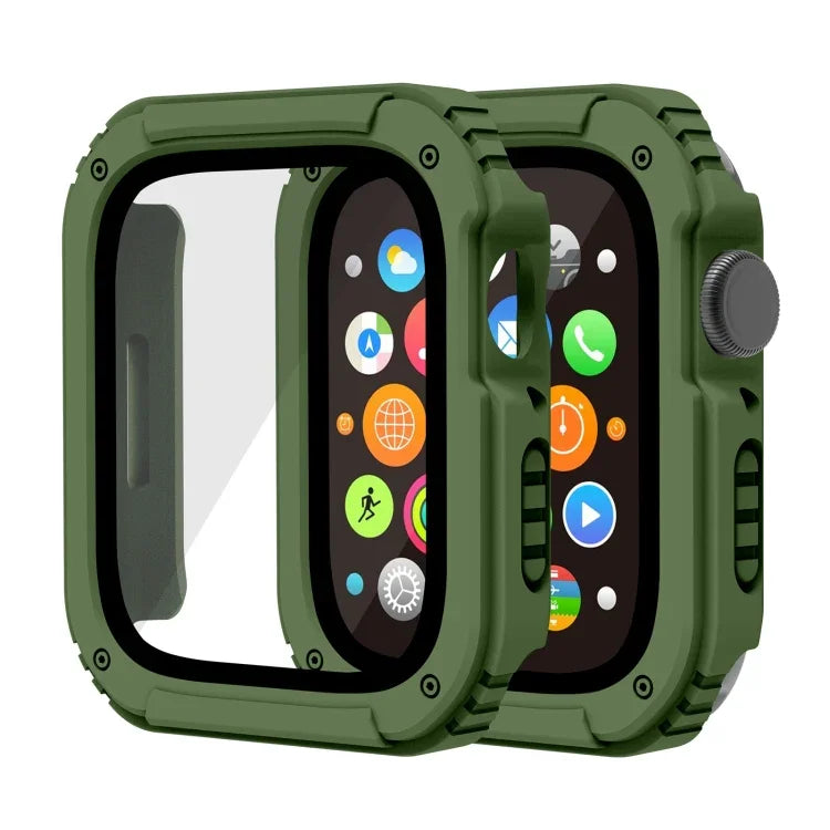 Ốp bảo vệ màn hình 2 trong 1 kính cường lực, cho Apple Watch Series 9 / 8 / 7 45mm, cho Apple Watch Series 9 / 8 / 7 41mm, cho Apple Watch Series 6 / 5 / 4 / SE 44mm, cho Apple Watch Series 6 / 5 / 4 / SE 40mm, cho Apple Watch Series 3 & 2 & 1 42...