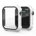 Ốp bảo vệ 2 trong 1 khung PC mờ + kính cường lực bảo vệ màn hình, Dành cho Apple Watch Series 9 / 8 / 7 45mm, Dành cho Apple Watch Series 9 / 8 / 7 41mm