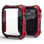 2 in 1 PC Frame + Screen Tempered Glass Film Protective Case, For Apple Watch Series 9 / 8 / 7 41mm, For Apple Watch Series 9 / 8 / 7 45mm