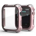 2 in 1 PC Frame + Screen Tempered Glass Film Protective Case, For Apple Watch Series 9 / 8 / 7 41mm, For Apple Watch Series 9 / 8 / 7 45mm