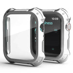 2 in 1 PC Frame + Screen Tempered Glass Film Protective Case, For Apple Watch Series 9 / 8 / 7 41mm, For Apple Watch Series 9 / 8 / 7 45mm