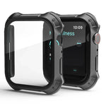 2 in 1 PC Frame + Screen Tempered Glass Film Protective Case, For Apple Watch Series 9 / 8 / 7 41mm, For Apple Watch Series 9 / 8 / 7 45mm