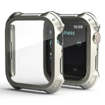 2 in 1 PC Frame + Screen Tempered Glass Film Protective Case, For Apple Watch Series 9 / 8 / 7 41mm, For Apple Watch Series 9 / 8 / 7 45mm