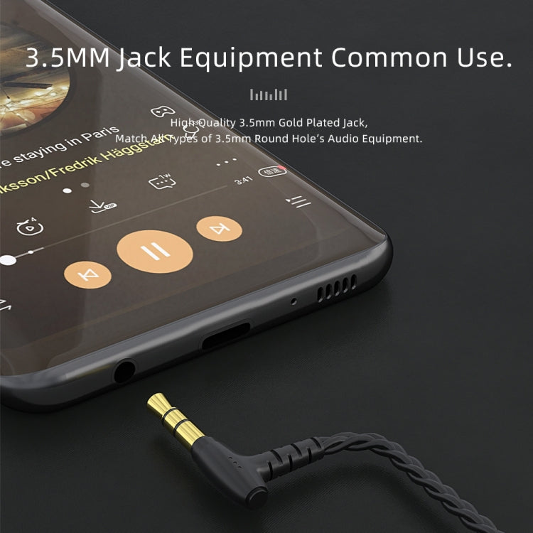 Dây tai nghe CVJ V2 1.25m bằng đồng tinh khiết không oxy 3.5mm chữ L, 0.75mm không mic, 0.78mm không mic, 0.75mm có mic, 0.78mm có mic