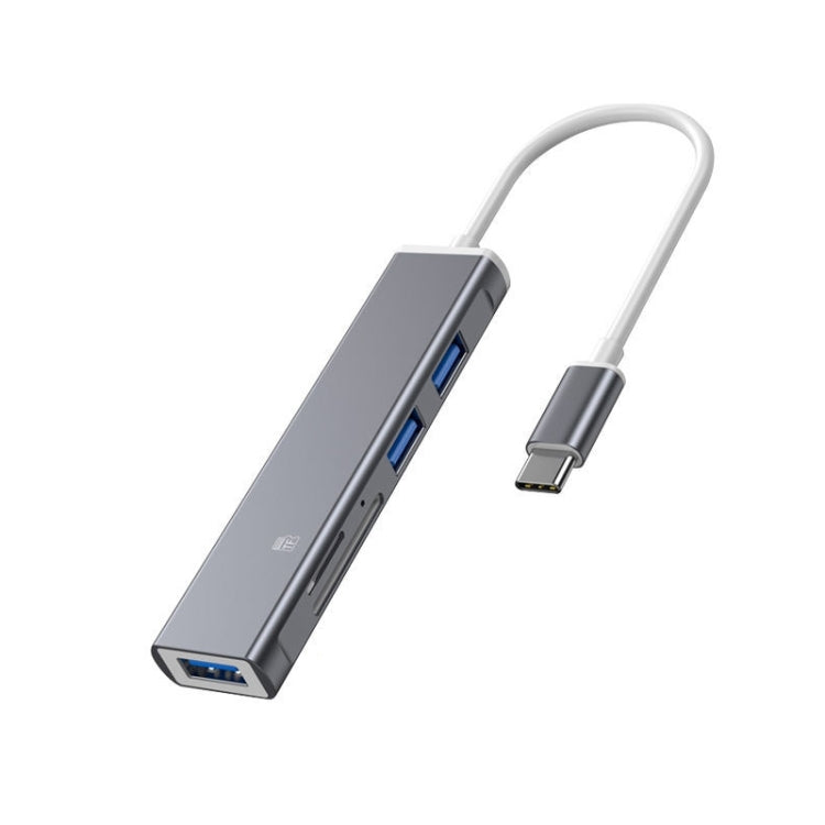 Docking Station đầu đọc thẻ TF/SD cho iPhone, cổng Type-C, cổng USB, 5 trong 1 8 (xám), 5 trong 1 8 (bạc)