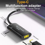 Bộ chuyển đổi đa chức năng + Type-C + USB cái sang Type-C, DC5521 / 5525, DC7406, DC7909, cổng vuông