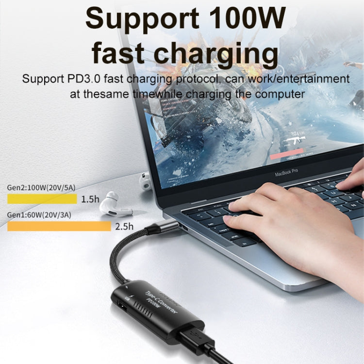 Bộ chuyển đổi đa chức năng + Type-C + USB cái sang Type-C, DC5521 / 5525, DC7406, DC7909, cổng vuông