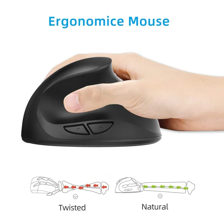Chuột chơi game không dây 2.4G có thể sạc lại thiết kế đứng công thái học X10, X10 có thể sạc lại (Đen), X10 có thể sạc lại (Xám)