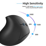 Chuột chơi game không dây 2.4G có thể sạc lại thiết kế đứng công thái học X10, X10 có thể sạc lại (Đen), X10 có thể sạc lại (Xám)