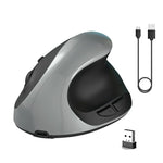 Chuột chơi game không dây 2.4G có thể sạc lại thiết kế đứng công thái học X10, X10 có thể sạc lại (Đen), X10 có thể sạc lại (Xám)