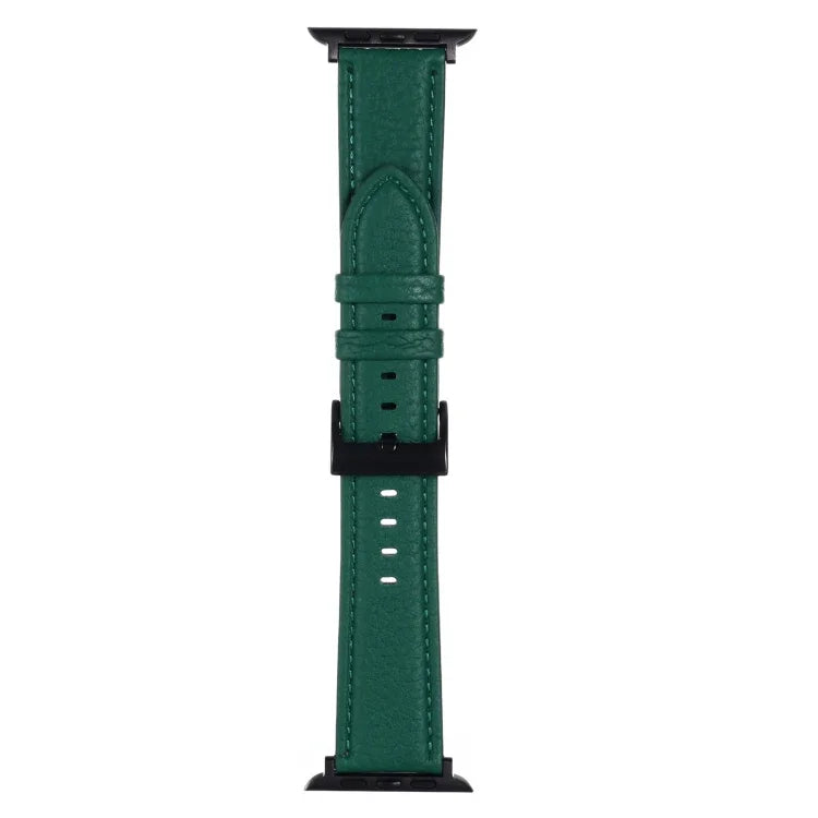Dây đồng hồ da họa tiết Litchi cho Apple Watch Series, 7 45mm / 6&SE&5&4 44mm / 3&2&1 42mm, 7 41mm / 6&SE&5&4 40mm / 3&2&1 38mm