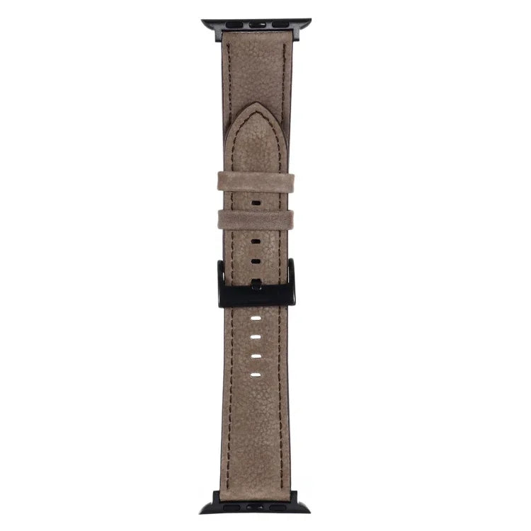 Dây đồng hồ da họa tiết Litchi cho Apple Watch Series, 7 45mm / 6&SE&5&4 44mm / 3&2&1 42mm, 7 41mm / 6&SE&5&4 40mm / 3&2&1 38mm