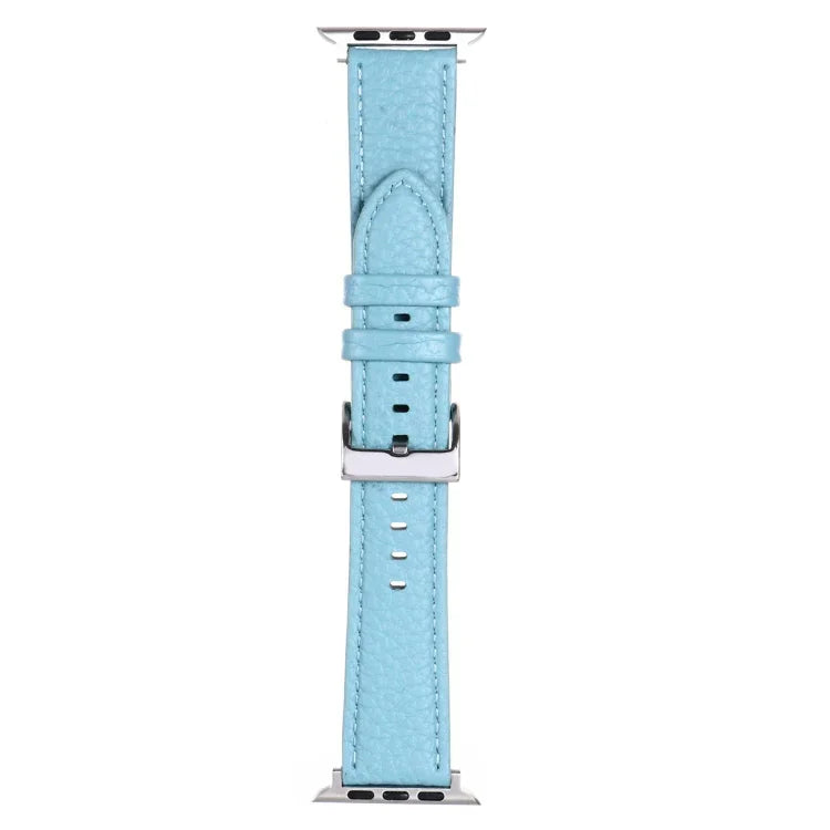 Dây đồng hồ da họa tiết Litchi cho Apple Watch Series, 7 45mm / 6&SE&5&4 44mm / 3&2&1 42mm, 7 41mm / 6&SE&5&4 40mm / 3&2&1 38mm