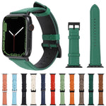 Dây đồng hồ da họa tiết Litchi cho Apple Watch Series, 7 45mm / 6&SE&5&4 44mm / 3&2&1 42mm, 7 41mm / 6&SE&5&4 40mm / 3&2&1 38mm