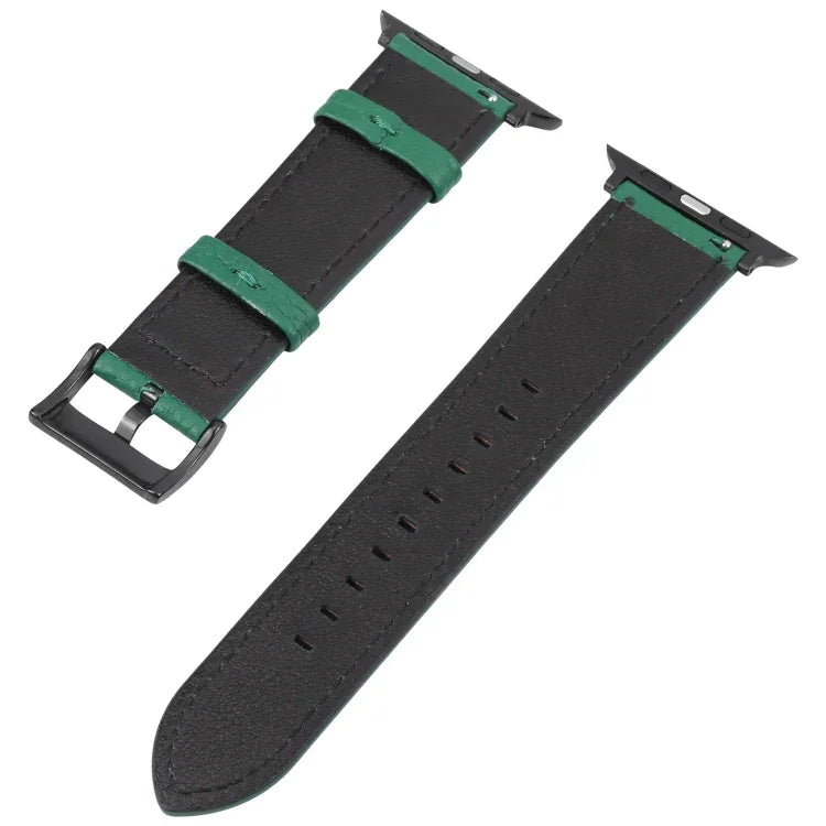 Dây đồng hồ da họa tiết Litchi cho Apple Watch Series, 7 45mm / 6&SE&5&4 44mm / 3&2&1 42mm, 7 41mm / 6&SE&5&4 40mm / 3&2&1 38mm