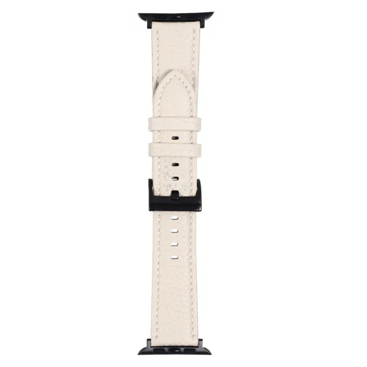 Dây đồng hồ da họa tiết Litchi cho Apple Watch Series, 7 45mm / 6&SE&5&4 44mm / 3&2&1 42mm, 7 41mm / 6&SE&5&4 40mm / 3&2&1 38mm